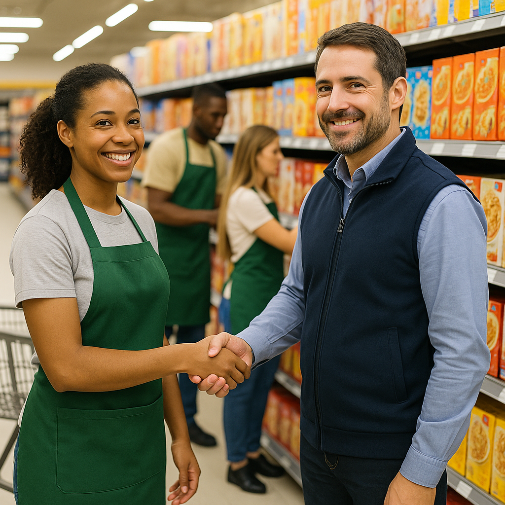 Equipe Rapiduu em supermercado